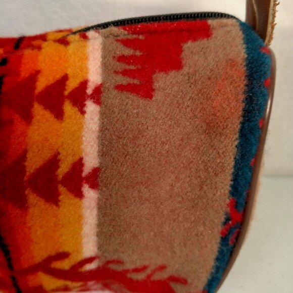 Vintage Pendleton Travel Pouch Cosmetic Toiletry Bag Zip Up Southwestern Wool - Picture 6 of 16